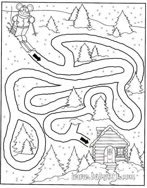 帮助老鼠从雪山上滑向它的小屋