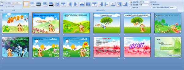 幼儿园中班故事PPT配音课件:动物气象台