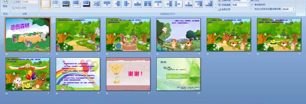 幼儿园中班故事配音PPT课件:悲伤森林