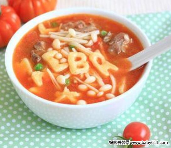 番茄面片字母汤