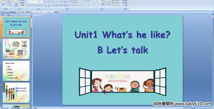 Unit1 What��s he like?B Let��s talk
