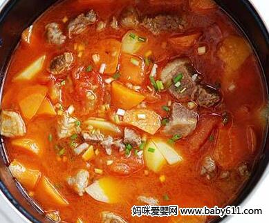 西红柿黄焖牛肉