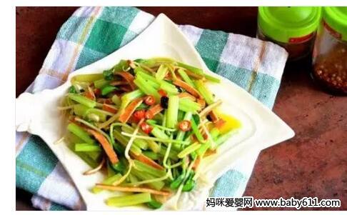 豆干黑豆芽炒芹菜