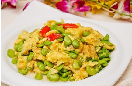 蚕豆炒鸡蛋